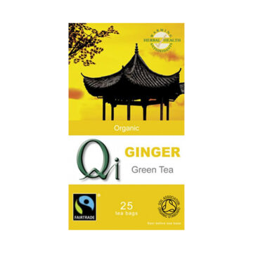 Qi Green Tea & Ginger Organic Fairtrade 25 bags