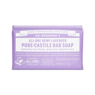 Dr Bronner's All-One Hemp & Lavender Pure-Castile Soap Bar