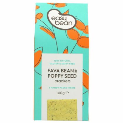 Easy Bean Fava Bean & Poppy Seed Crackers