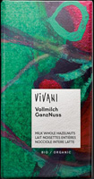 Vivani Milk Chocolate With Whole Hazelnuts Organic