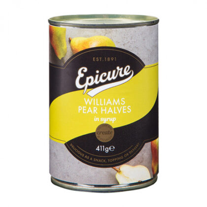 Epicure Williams Pear Halves In Fruit Juice 411g