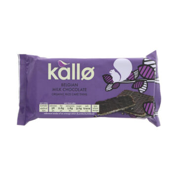 Kallo Belgian Milk Chocolate Coated Thin Rice Cakes 90g