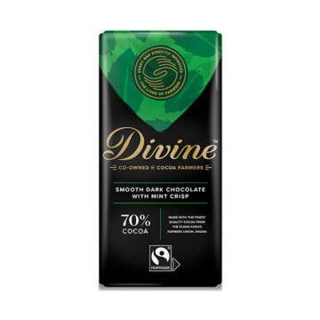 Divine Mint Crisp Smooth Dark Chocolate Fairtrade 90g