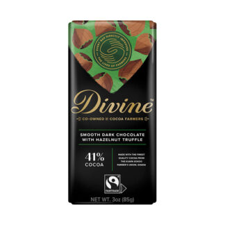 Divine Smooth Dark Chocolate With Hazelnut Truffle 90g