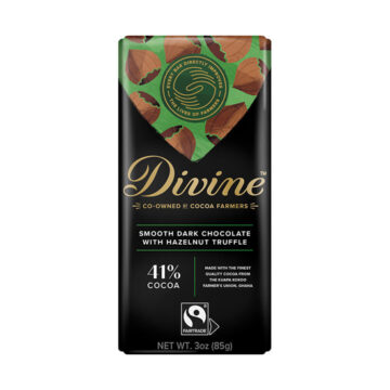 Divine Smooth Dark Chocolate With Hazelnut Truffle 90g