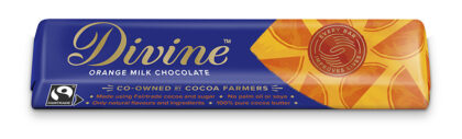 Divine Fairtrade Orange Milk Chocolate Bar