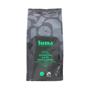 Suma Sumatra Gayo Highlands  Ground Coffee Organic Fairtrade 227g