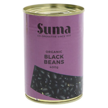 Suma Black Beans Organic Tinned 400g