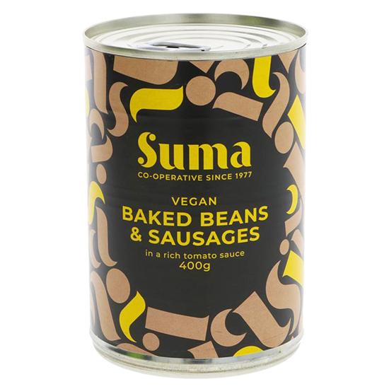 Suma Baked Beans & Lincolnshire Style Vegan Sausages The Natural