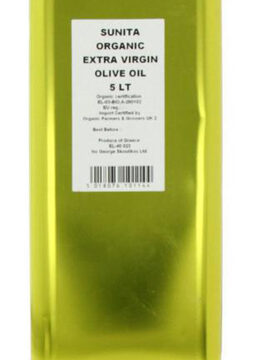 Sunita Extra Virgin Cold Pressed Olive Oil Organic 5lt
