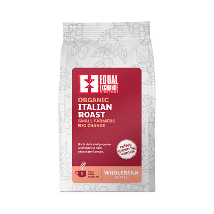 Equal Exchange Italian Roast Coffee BEANS Organic Fairtrade 200g
