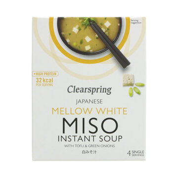 Clearspring Mitoku Mellow White Miso Instant Soup With Tofu