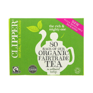 Clipper Organic Tea Black Card Box Selection. Plastic Free Tea Bags 