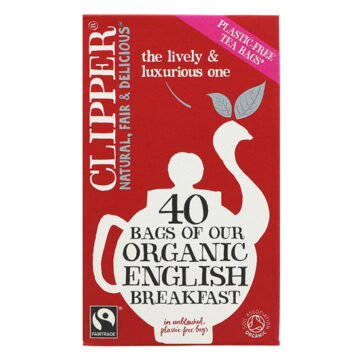 Clipper English Breakfast Tea Bags Organic Fairtrade 40’s