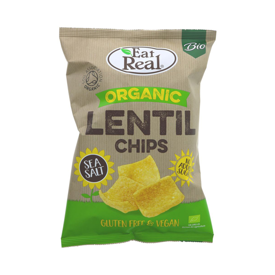 Eat Real Sea Salt Lentil Chips Organic 100g The Natural Grocery Store