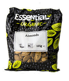 Essential Almonds Whole Organic 125g