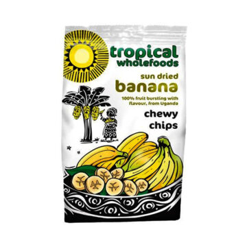 Tropical Wholefoods Chewy Banana Chips Organic Fairtrade 150g