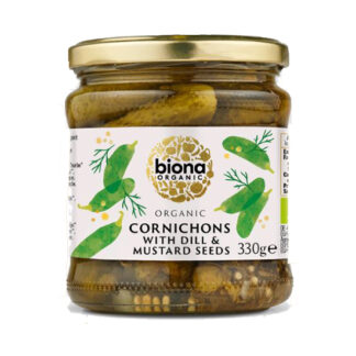 Biona Cornichons With Dill & Mustard Seeds Organic 330g