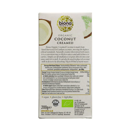 Biona Creamed Coconut Organic 200g
