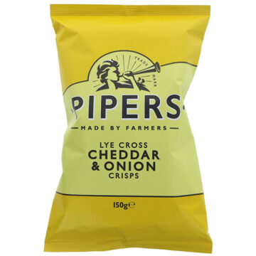 Pipers Lye Cross Cheddar & Onion Crisps 150g