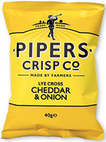 Pipers Lye Cross Cheddar & Onion Crisps 40g