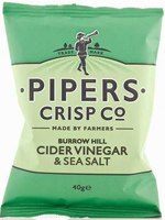 Pipers Burrow Hill Cider Vinegar & Sea Salt Crisps 40g