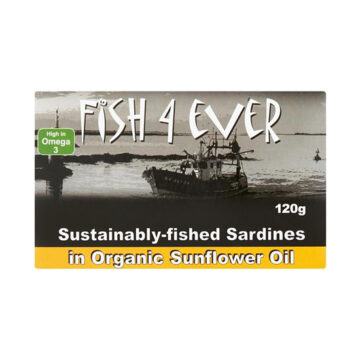 Fish 4 Ever Filleted Sardines In Organic Sunflower Oil 90g