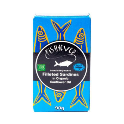 Fish 4 Ever Filleted Sardines In Organic Sunflower Oil 90g