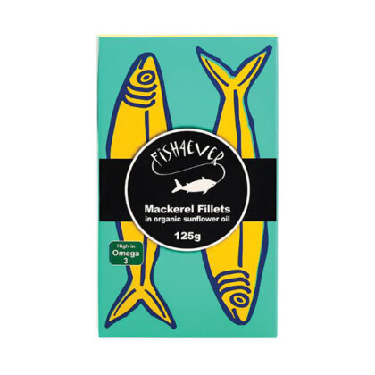 Fish 4 Ever Mackerel Fillets in Organic Sunflower Oil 125g
