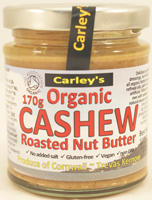 Carley’s Organic Cashew Roasted Nut Butter