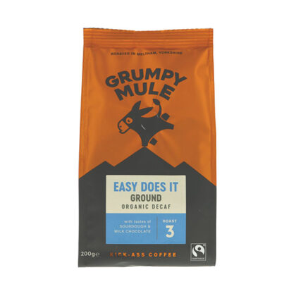 Grumpy Mule Easy Does It Ground Decaf Coffee Organic 200g