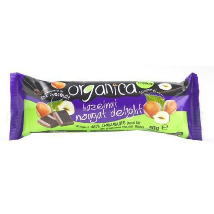 Organica Vegan Hazelnut Nougat and Dark Chocolate Bar 40g