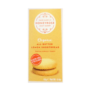 Honeyrose All Butter Lemon Shortbread Organic