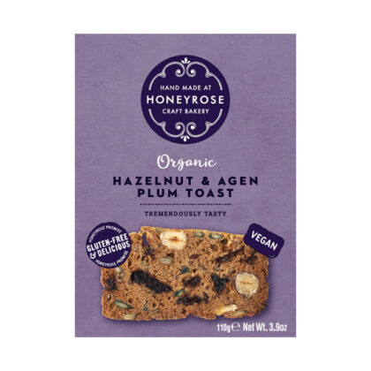 Honeyrose Hazelnut & Plum Toast Organic 110g