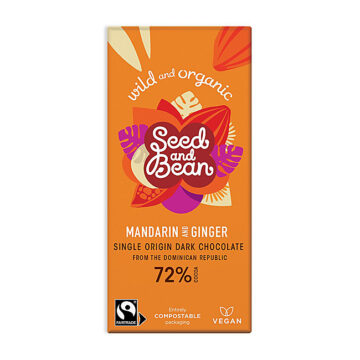 Seed & Bean Co Mandarin & Ginger Extra Dark Chocolate Organic