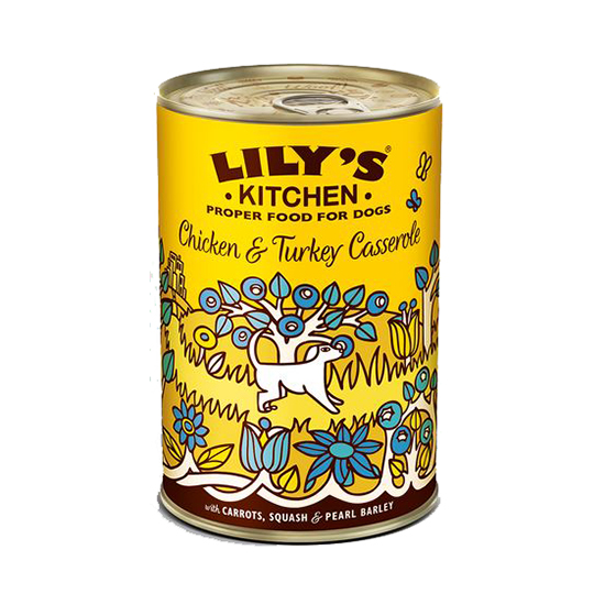 Lily's Kitchen Chicken & Turkey Casserole Organic Dog Food 400g The Natural Grocery Store