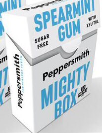 Peppersmith Mighty Box Spearmint Dental Chewing Gum 50g