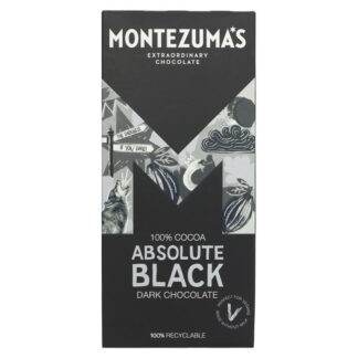 Montezuma's Absolute Black 100% Cocoa Dark Chocolate 90g