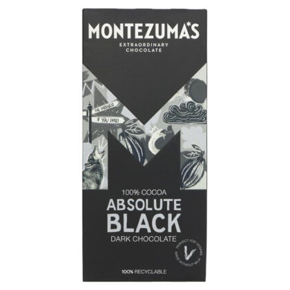 Montezuma’s Absolute Black 100% Cocoa Dark Chocolate 90g