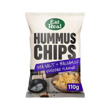Eat Real Sea Salt and Balsamic Vinegar Hummus Chips 110g
