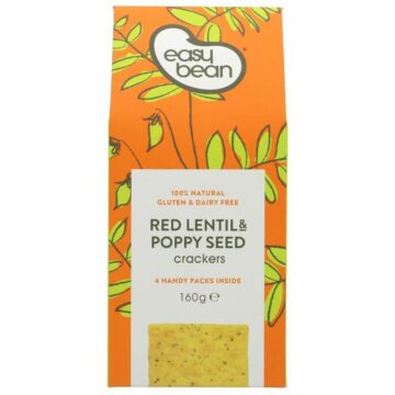 Easy Bean Red Lentil & Poppy Seed Crackers