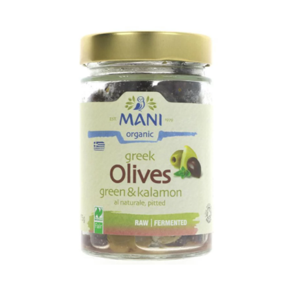 Mani Blauel Raw & Fermented Green & Kalamata Olives Organic