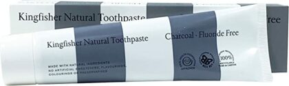 Kingfisher Charcoal Natural Whitening Toothpaste ~ Fluoride Free