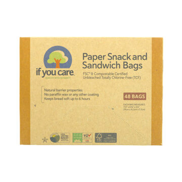 If You Care 100% Unbleached Paper Sandwich & Snack Bags