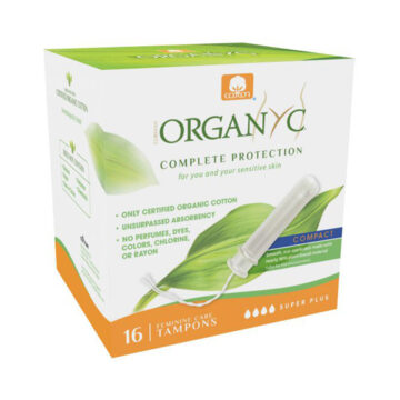 Organyc Super Plus Compact Applicator Tampons Organic