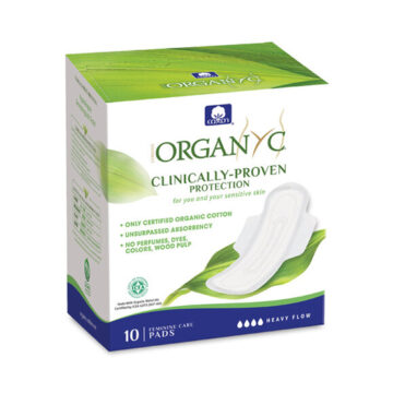 Organyc Heavy Flow Night Sanitary Pads 10 pack