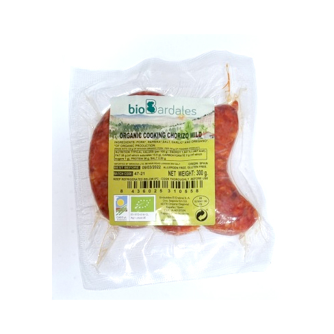 Biobardales Cooking Chorizo Mild Organic – 300g Approx