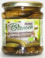 Bionova Gherkins Sweet & Sour Organic