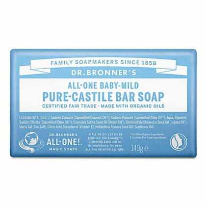 Dr. Bronner’s Unscented Baby-Mild Soap Bar Organic