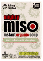 King Soba Hearty Red Miso ~ Tofu & Ginger Instant Soup Organic